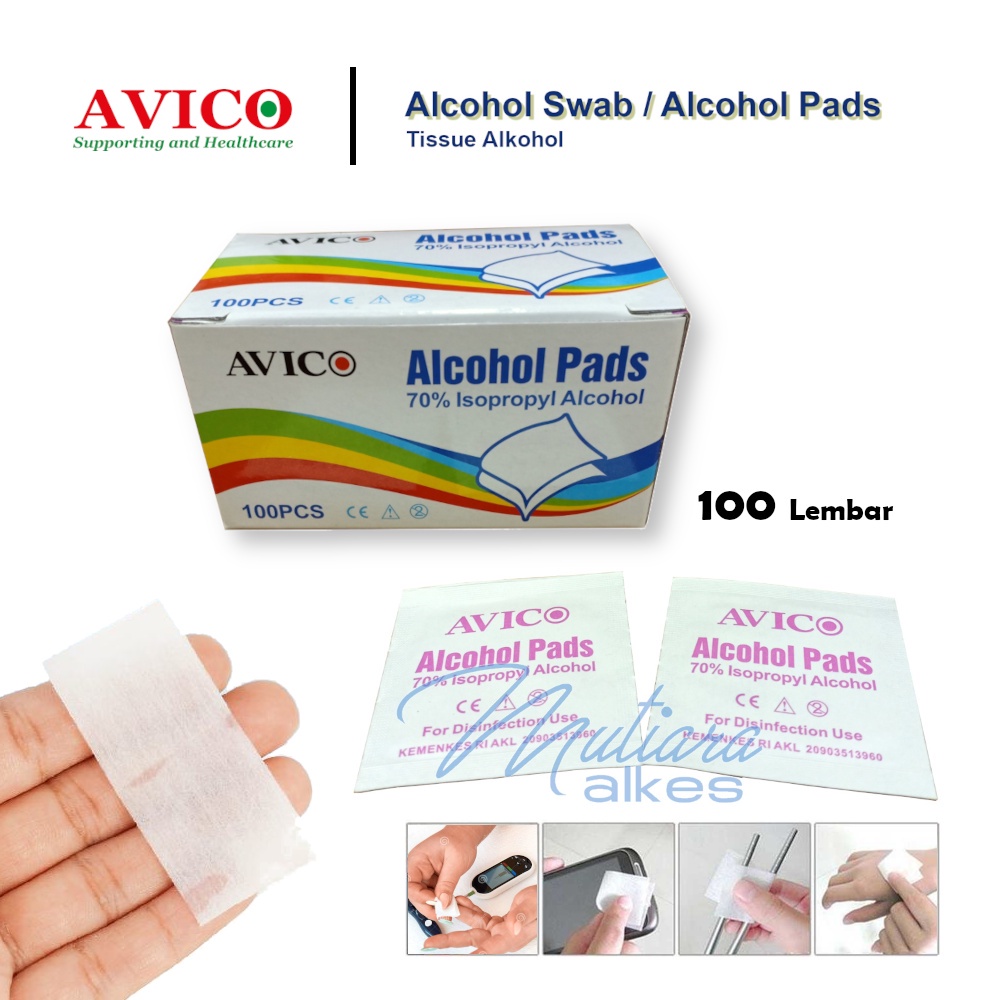 (MUTIARA ALKES) AVICO SWAB -ONESWABS ONEMED - Alcohol Pads - Tissue Alkohol