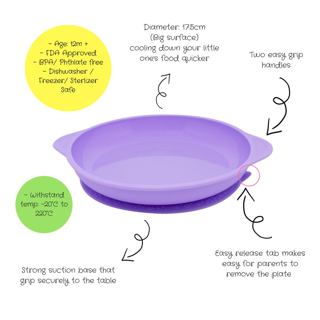 Marcus &amp; Marcus - Suction Plate YELLOW