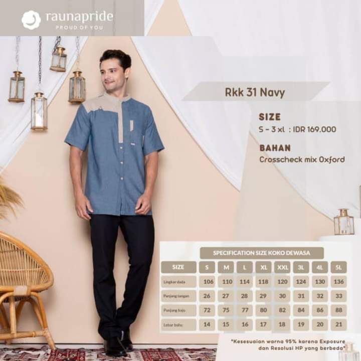 COUPLE TERBARU BY RAUNA RGD,RKK,RGR 31 NAVY