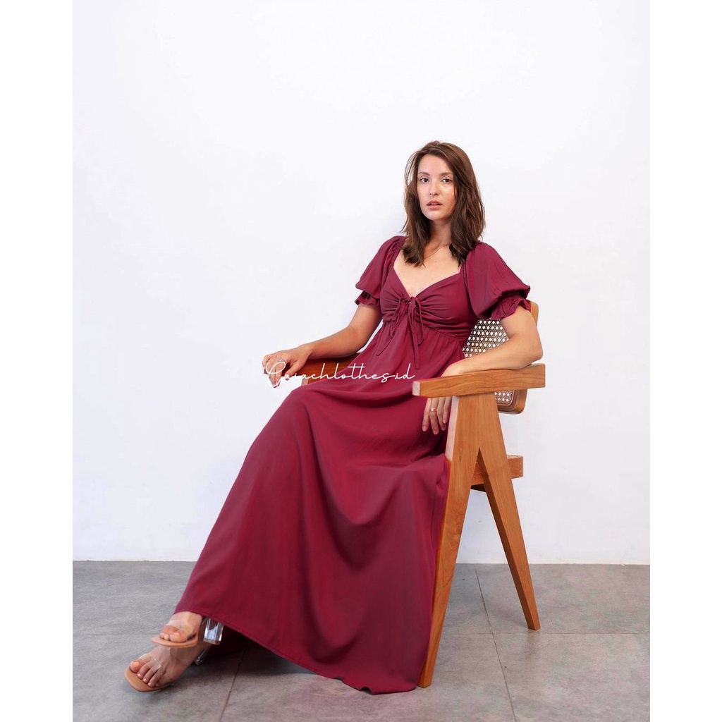 Lakshita Dress Korean Style Big Size -  Dress Sabrina Gaun Elegan ala Korea Jumbo