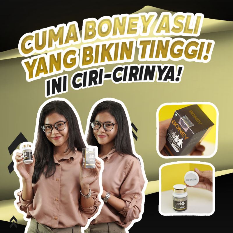 BONEY KAPSUL PENINGGI HERBAL/ NAIK 5-15 CM/ BANTU TINGGIIN BADAN kapsul boney