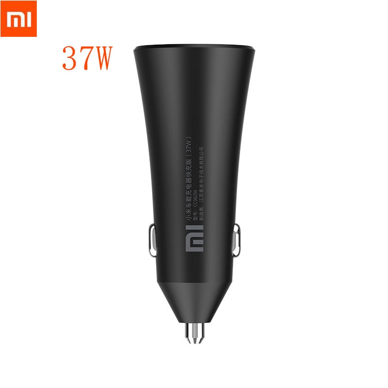 Xiaomi Charger Mobil Mi 37W Dual-Port USB Car Fast Charging