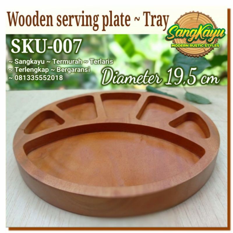 Wooden Tray plate nampan kayu piring saji unik 007 nampan multi fungsi