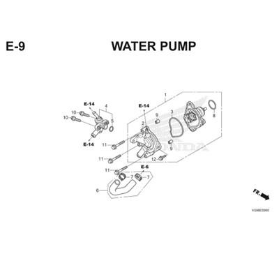 POMPA AIR RADIATOR / WATER PUMP VARIO 125 /150 PCX 150 19200KWN901