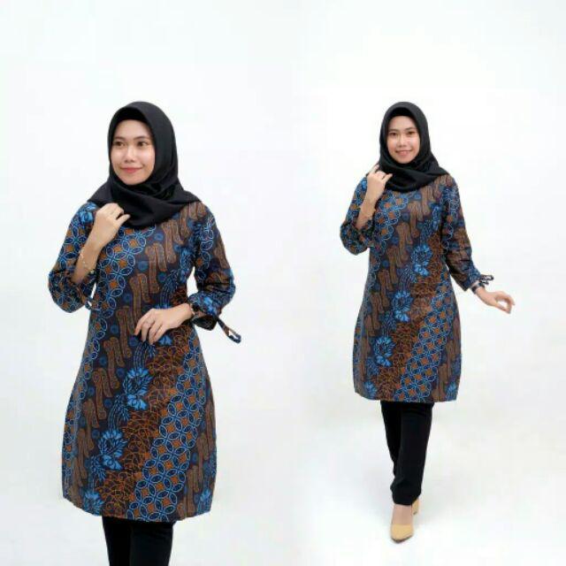 Luncurjaya Batik | Tunik Batik Motif Seragam Batik Dianputri Baju Batik Wanita