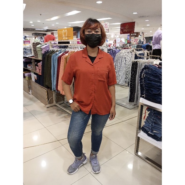 kemeja wanita lengan pendek | kemeja katun DUST ORI