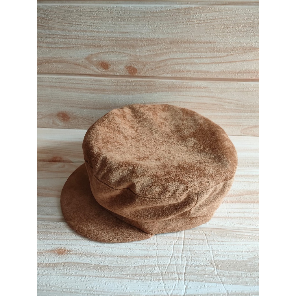 SECOND  Topi ZARA bludru / Hat fashion cantik / Topi fashion