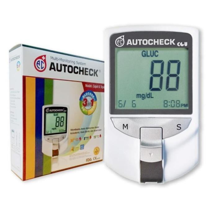 Autocheck Auto check Alat cek gula darah, asam urat & kolesterol