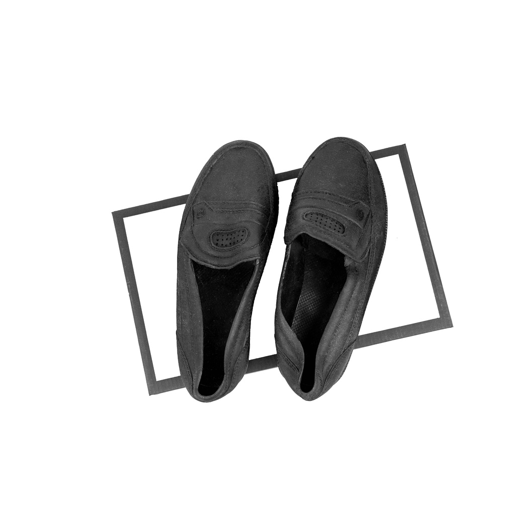 sepatu pantofel karet AP 973 Hitam//sepatu slip on//sepatu kantor