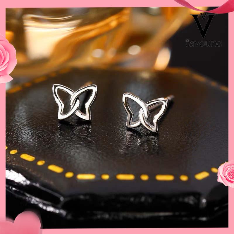 [COD]S925 Silver Stud Earrings untuk Siswa Perempuan Anting Desain Kecil Serbaguna Sederhana-FA