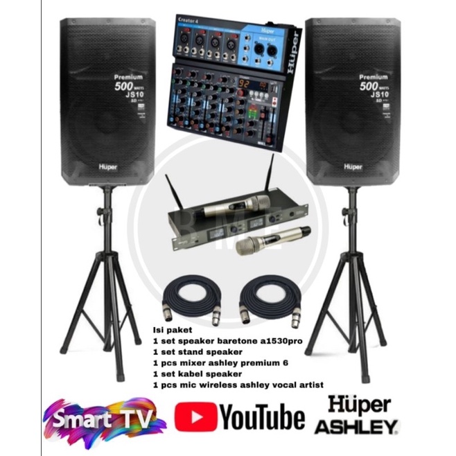 Paket Audio Huper JS10 JS 10 Mixer Huper Creator4 Creator 4 Original