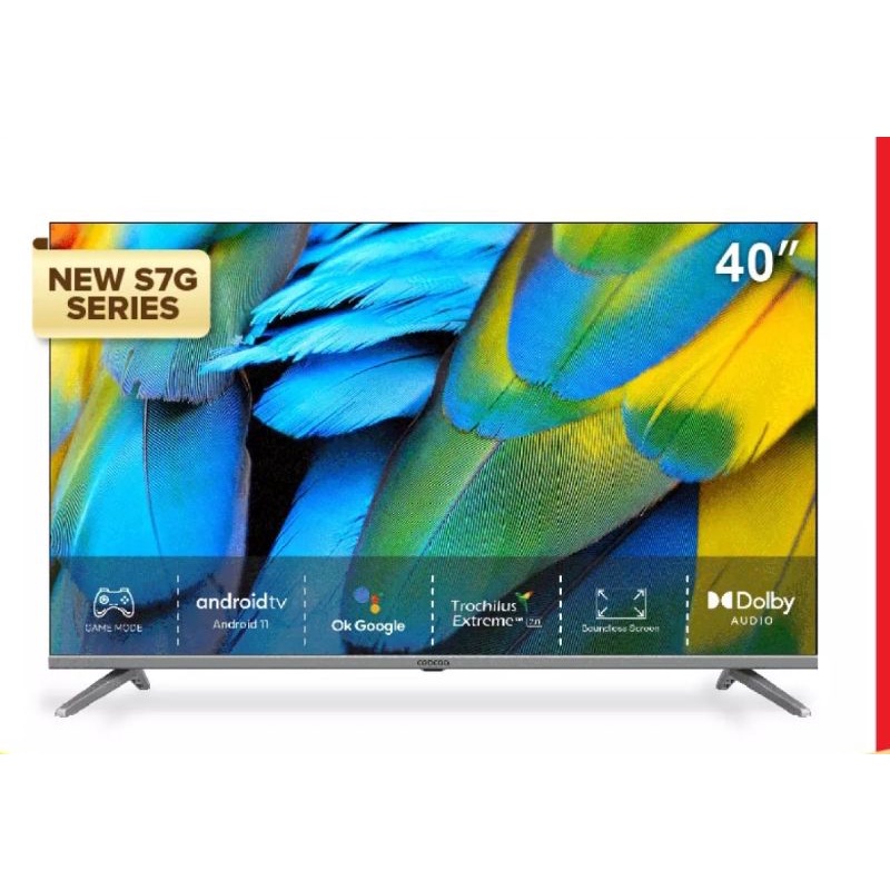 CooCaa 40S6G Smart TV LED 40 Inci Full HD Dengan Android TV 9.0