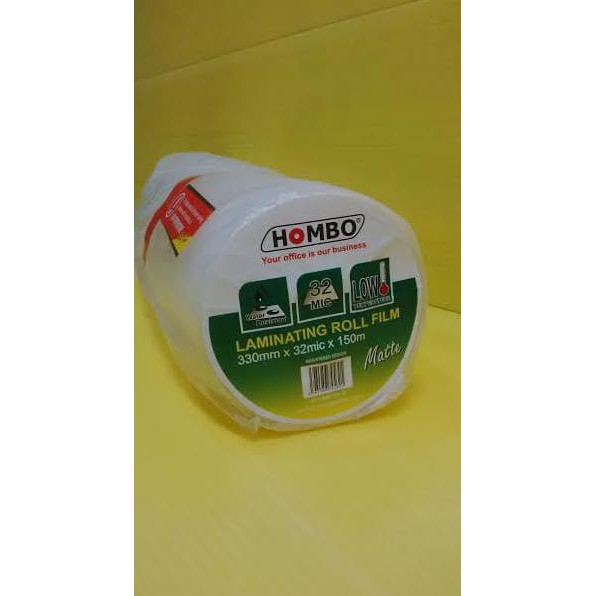 

Termurah Hombo Plastik Laminating Roll Matte 330Mm X 32Mic X 150M Offic