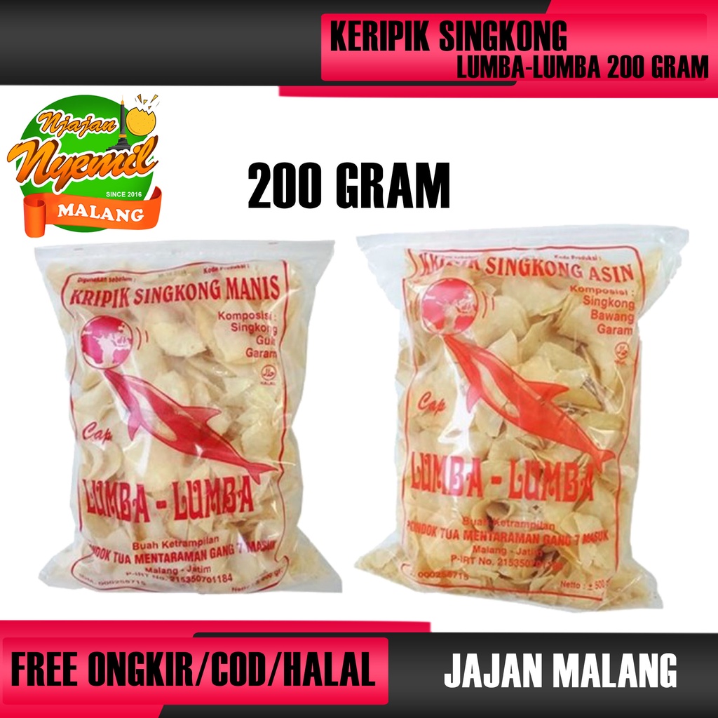 Jual Keripik Singkong Lumba Lumba 200 Gram Shopee Indonesia