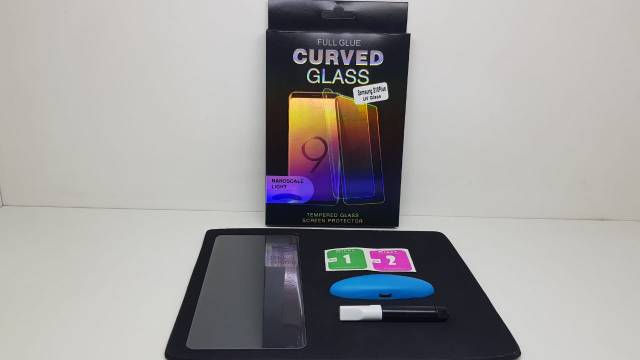 UV Glass Samsung S10 Plus G975 6.4&quot; Tempered Glass 3D Samsung Galaxy S10+ Curved Lengkung Full Layar