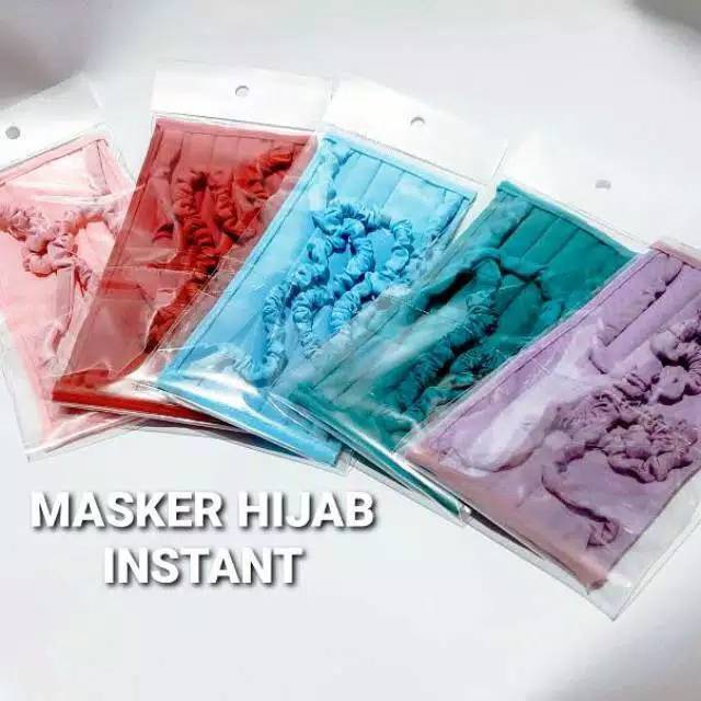 Masker Hijab Serut
