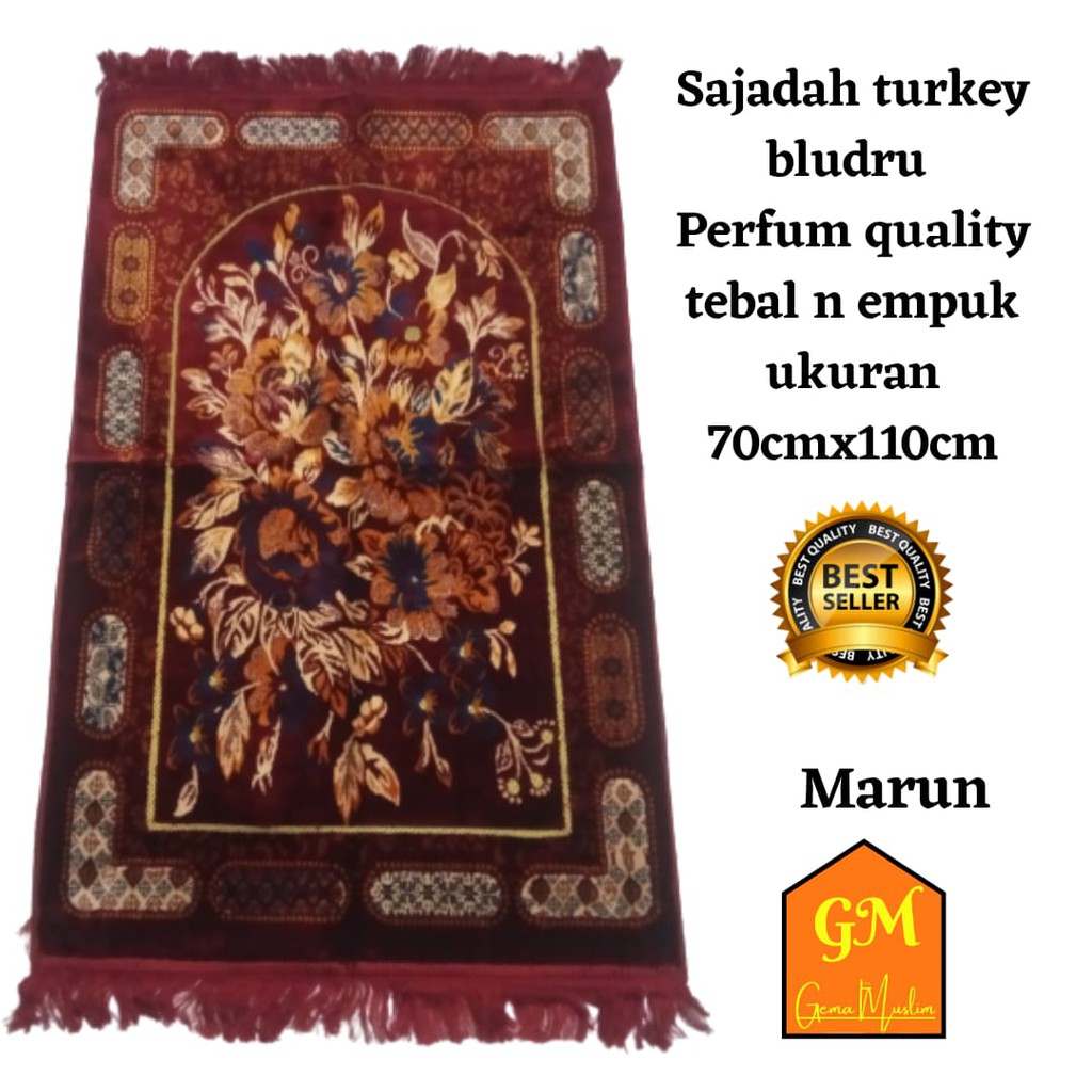 sajadah turky perfum premium marun