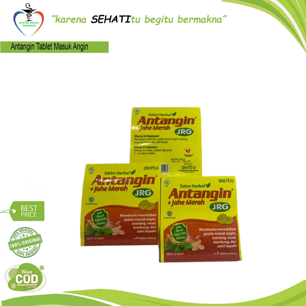 Antangin tablet-obat masuk angin herbal hrg per 3strip