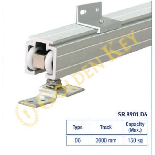 Rel Pintu Dekson Kayu Roda Sliding Aluminium Besi SR 8901 D6 3 Meter