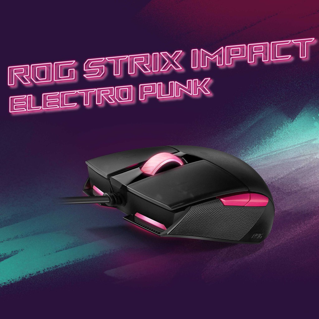 Asus ROG Strix Impact II Electro Punk Ergonomic Gaming Mouse