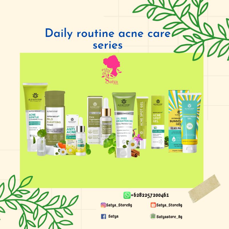 [FREE GIFT] Sepaket Skincare Azarine Acne Care Series | Paket Acne Prone - Daily Routine kulit berje