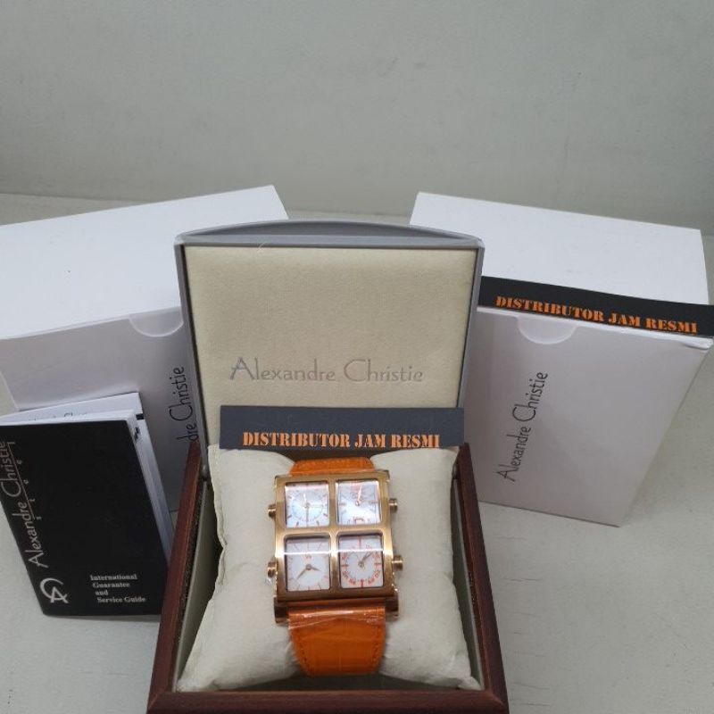 Jam Tangan Wanita Alexandre Christie AC2409LH AC 2409 LH AC 2409LH AC 2409LH Rose Gold Leather