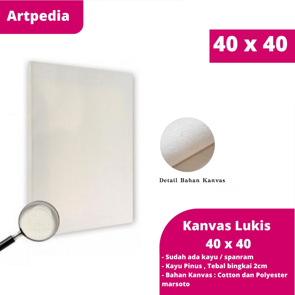 

Kanvas Lukis 40X40 cm Bahan Marsoto / Canvas ukuran 40 x 40 cm Terlaris dan termurah