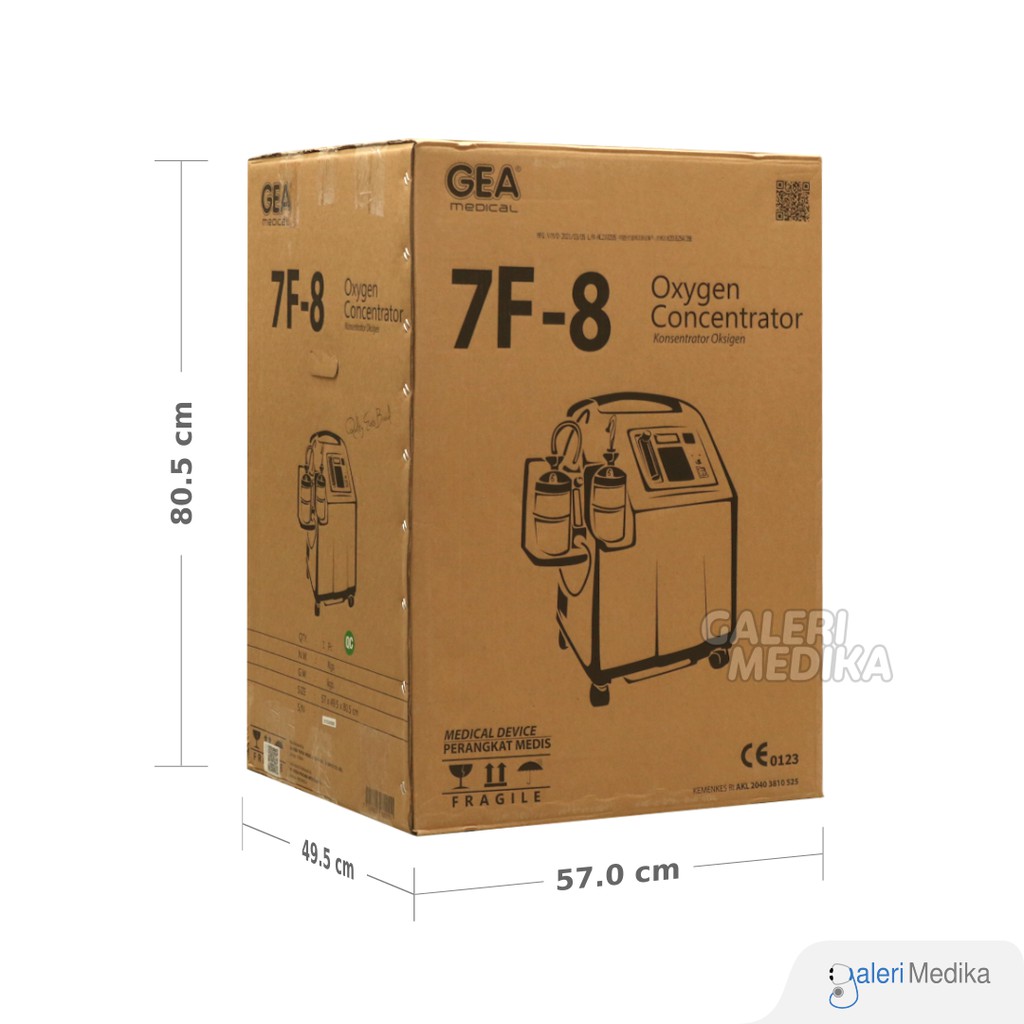 Oxygen Concentrator GEA 7F-8 LPM / Oksigen Konsentrator - Mesin Penghasil Oksigen  Medical Grade