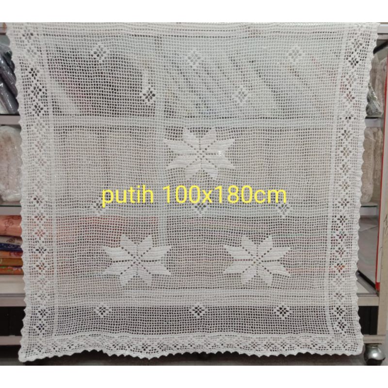 Taplak meja rajut persegi panjang