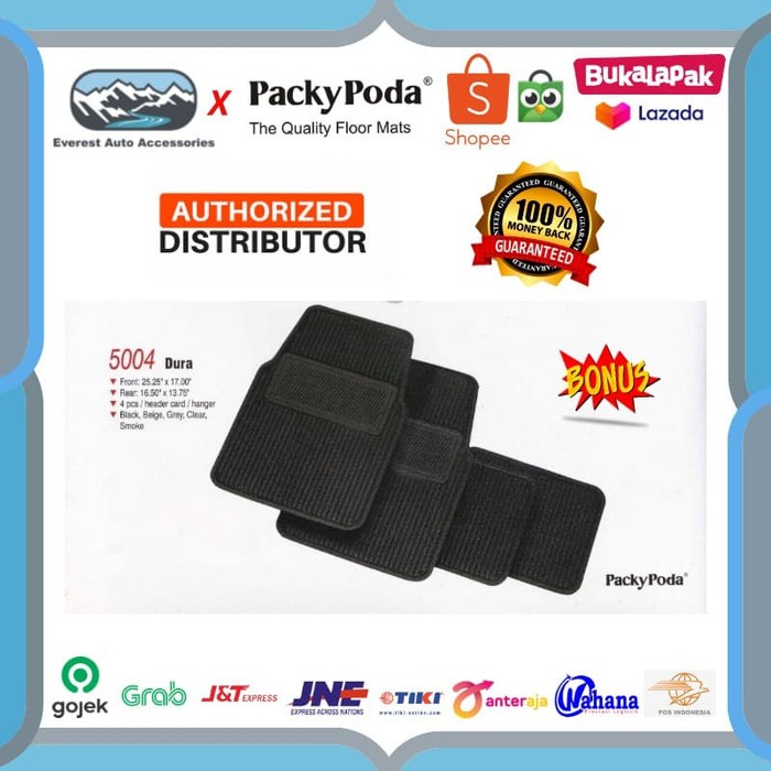 Karpet Mobil Universal Packy Poda 5004 Car Floor Mats 1set 4pcs ASLI