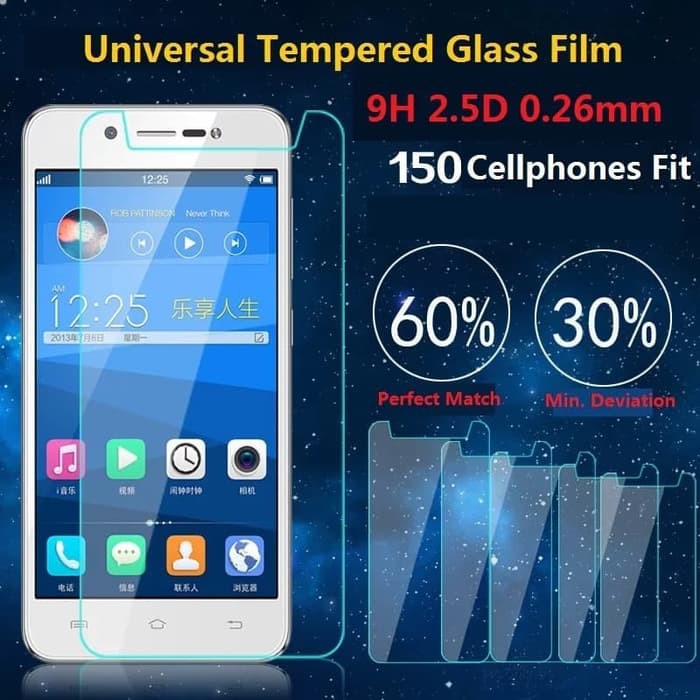 TEMPERED GLASS UNIVERSAL 5.0&quot; INCH ANTI GORES KACA FULL BENING - SCREEN PROTECTOR