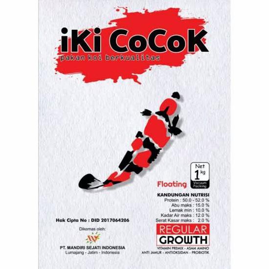 PAKAN KOI IKI COCOK GROWTH HIGH PROTEIN 50% ISI 1 KG BAGUS. - M