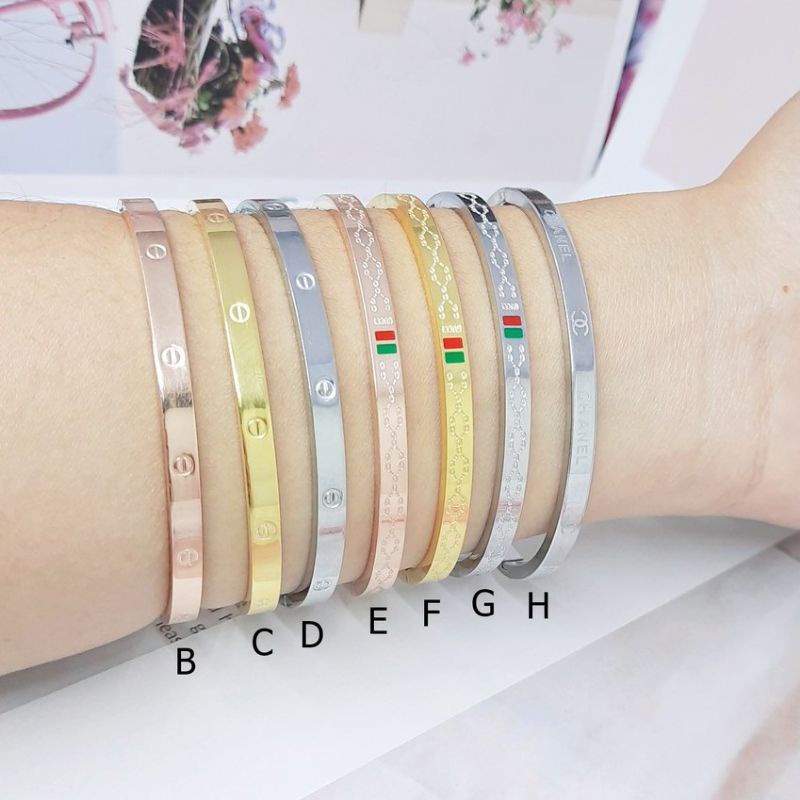 GELANG TANGAN BANGLE TITANIUM POLOS TERLARIS