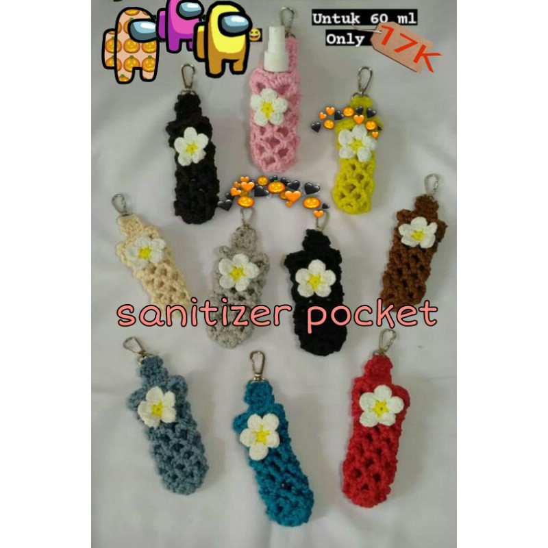 SANPO (SANITIZER POCKET) RAJUT kantong hand sanitizer 60ml