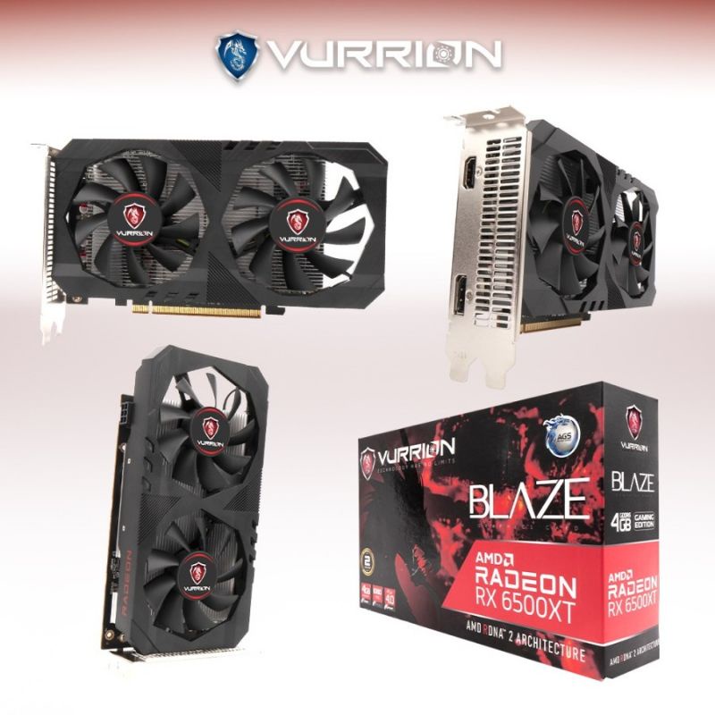 VGA AGS VURRION AMD RADEON RX 6500 XT 4GB DDR6 64 BIT