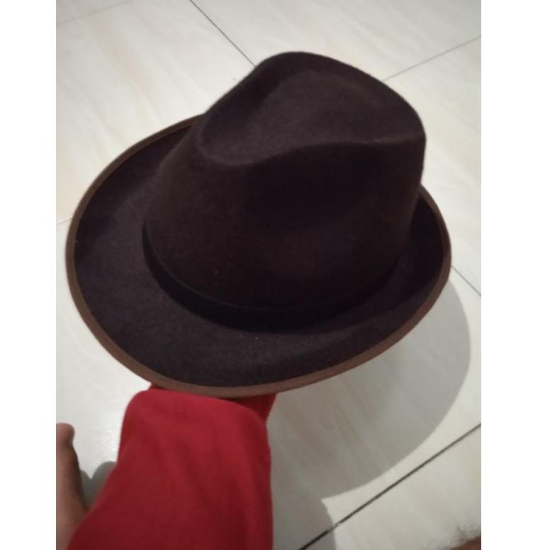 [KODE ZCV7E] topi laken fedora import brand moris / mayser