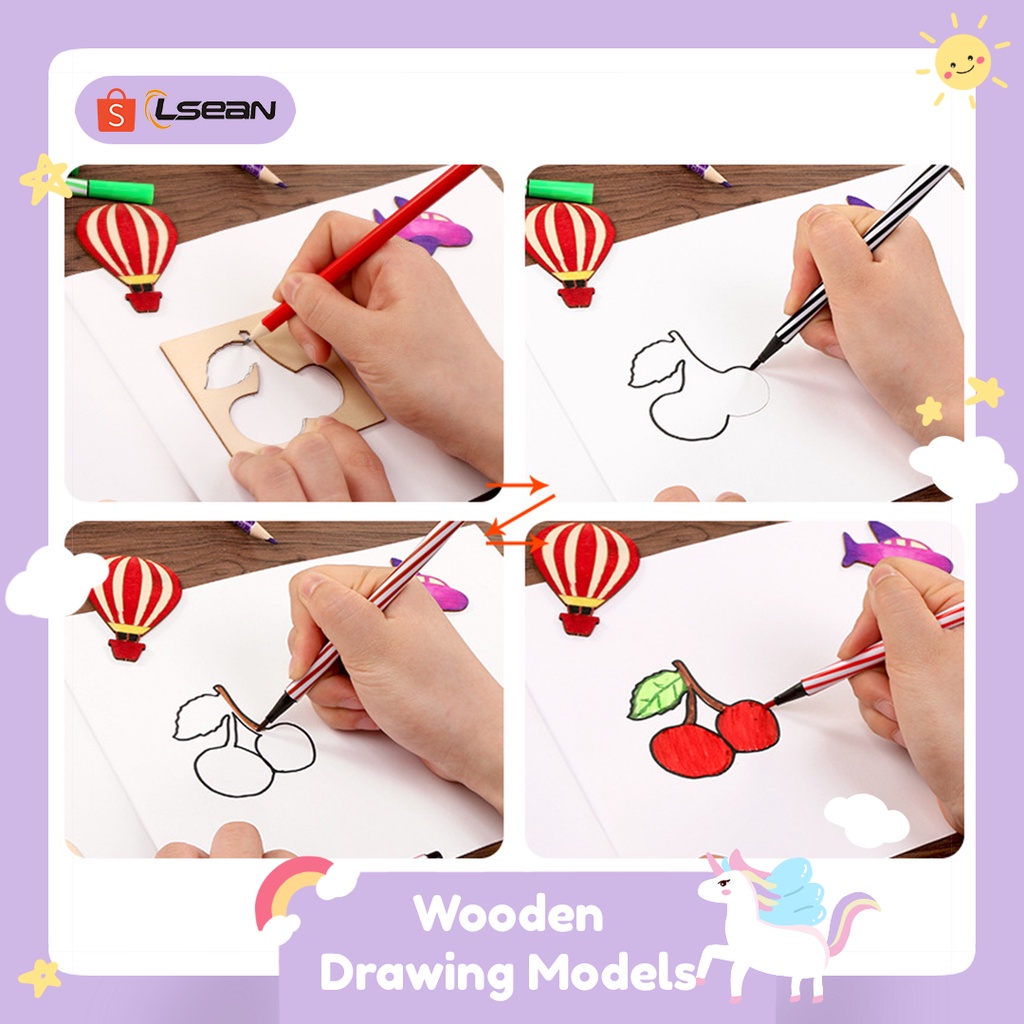 PAINTING PACKAGE COLORING | WOODEN DRAWING MODELS