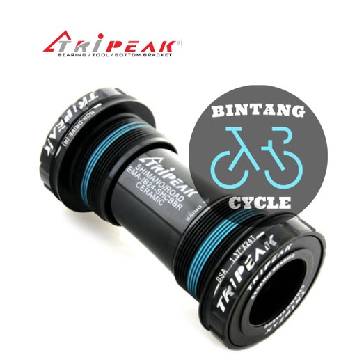 BB TRIPEAK BSA 24mm CERAMIC Shimano HT2 Road Bottom Bracket BLACK