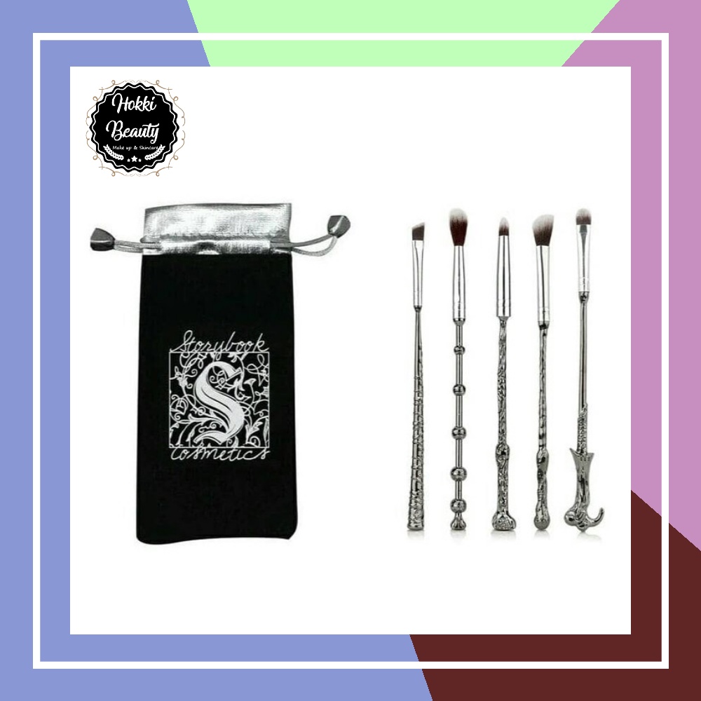 5PCS KUAS MAKE UP SET KUAS KOSMETIK SET HARRY POTTER STORY BOOK COSMETICS MAKE UP BRUSH COSMETIC SET