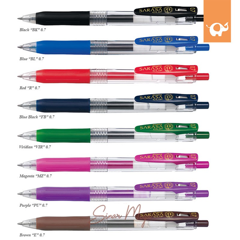 Zebra Sarasa Pulpen  Clip Gel Ink  Pen 0 7 Shopee Indonesia