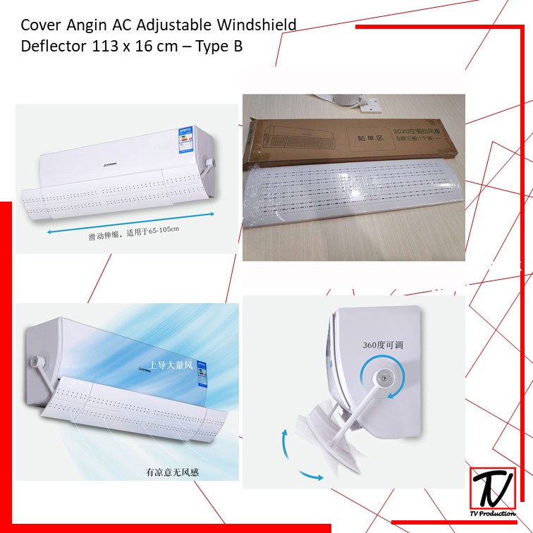 Cover Angin Ac Adjustable Air Conditioner Windshield Deflector 113x16cm Dan 108x18cm-mistytools