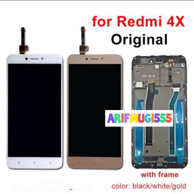 Lcd Touchscreen Fullset Plus Frame Xiaomi Redmi 4X Original