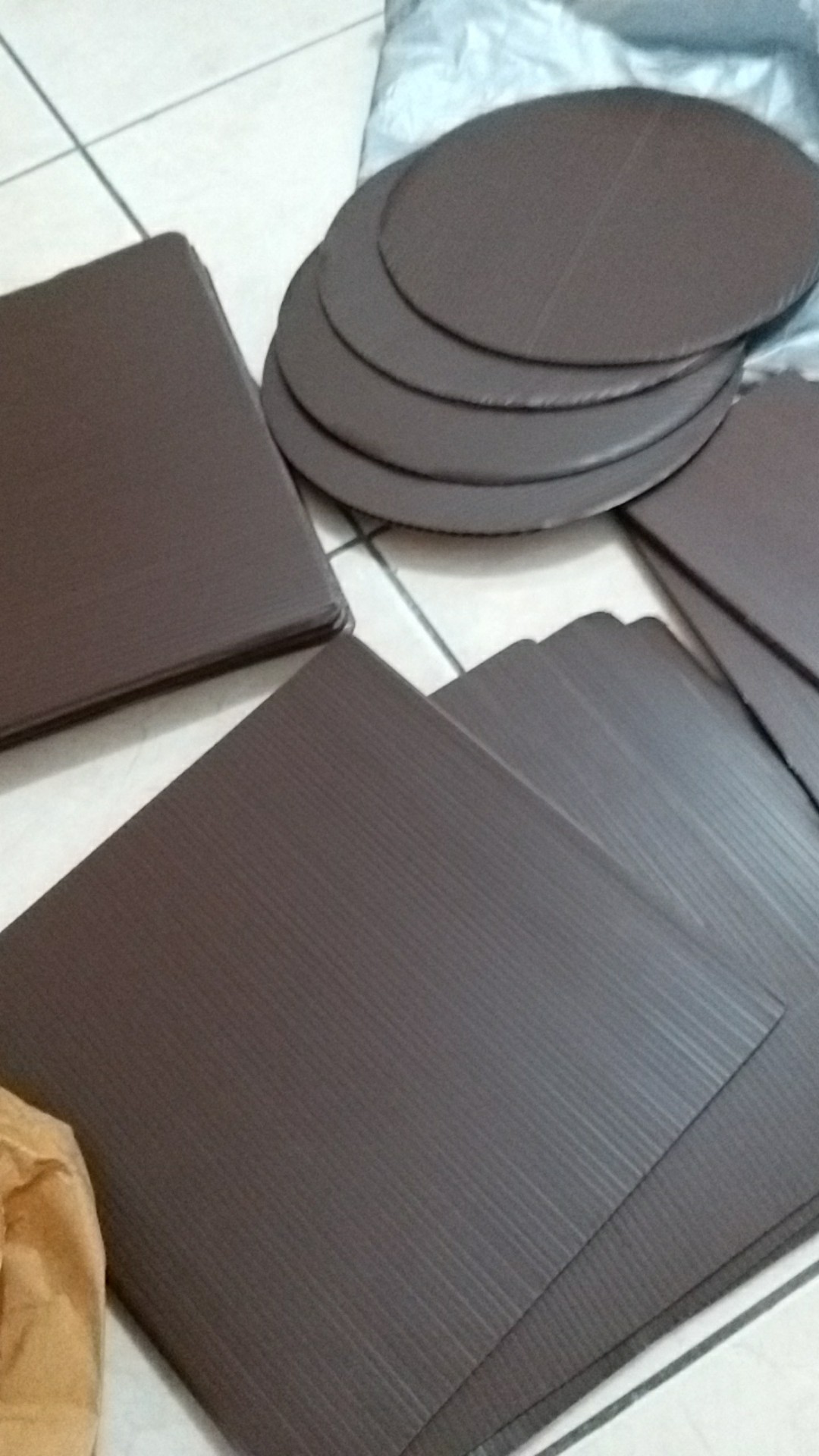 Alas Kue Persegi 22 X 10 Cm Coklat Tebal 3mm Tatakan Loyang Cake Box Plastik Corrugated Impraboard
