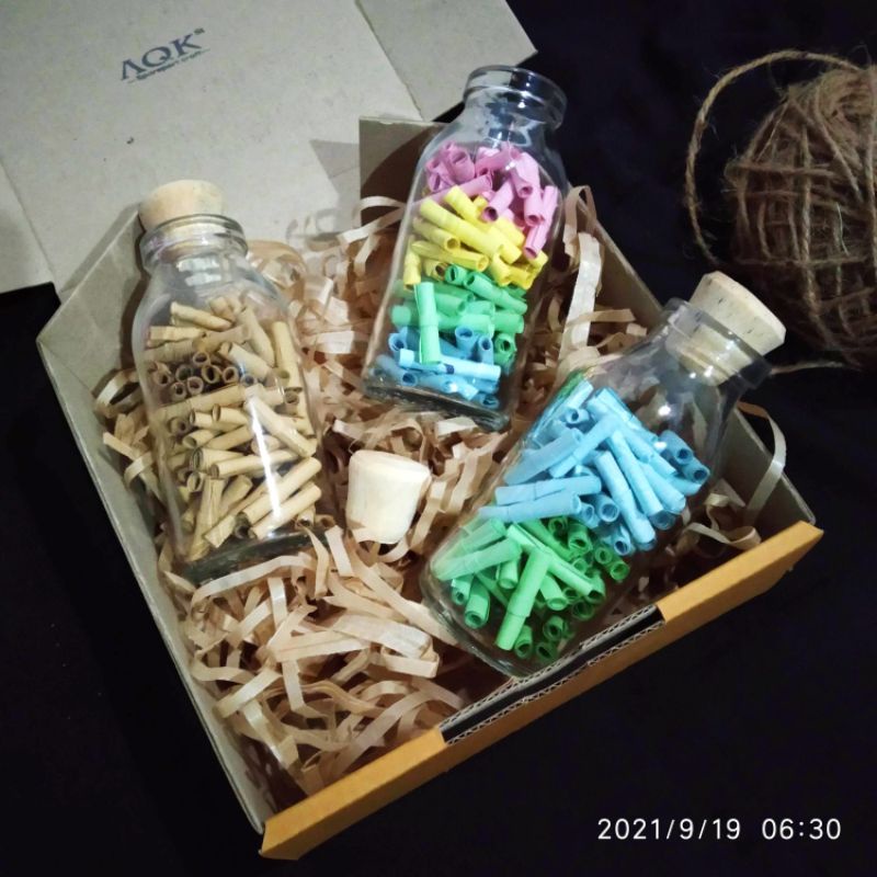 

Wish in Bottle (sudah termasuk box) - Botol Kosong wish in bottle free bubble wrap wish in jar kapsul waktu kado rustic sparepart.craft 50 reason i love you