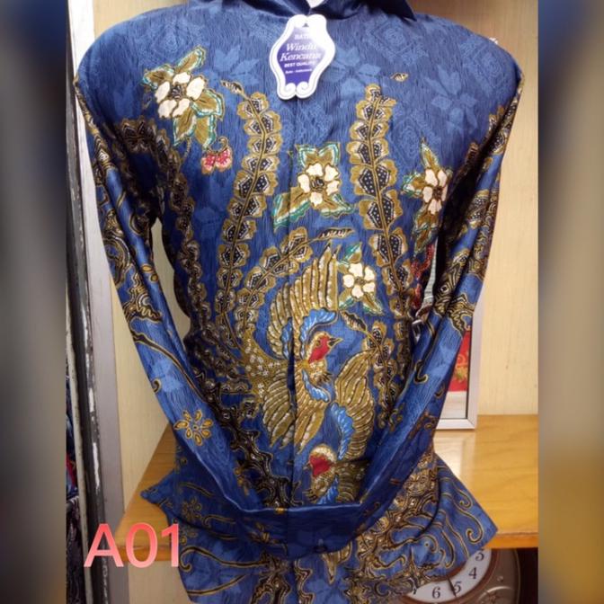 Batik Pria bahan Silk Lengan Panjang motif terbaru