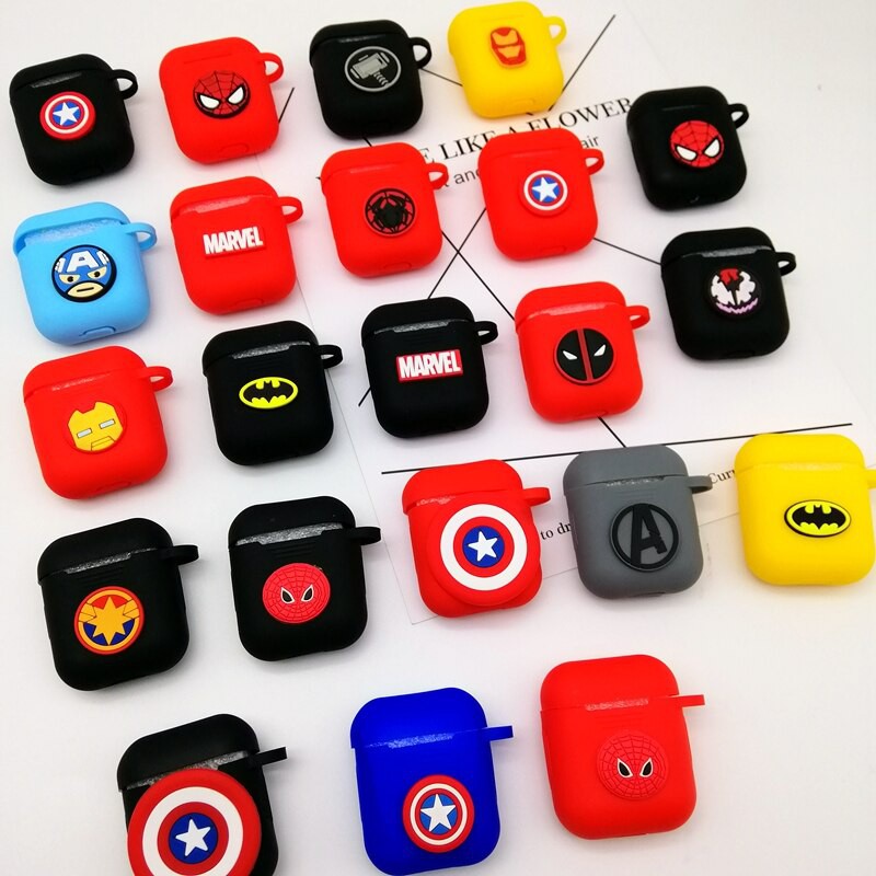 [HANYA SOFT CASE] Airpods Case 1/2 Marvel Superhero Spiderman Deadpool Batman Iron Man Inpods 12