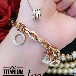 TiTanium set gelang kalung QA13