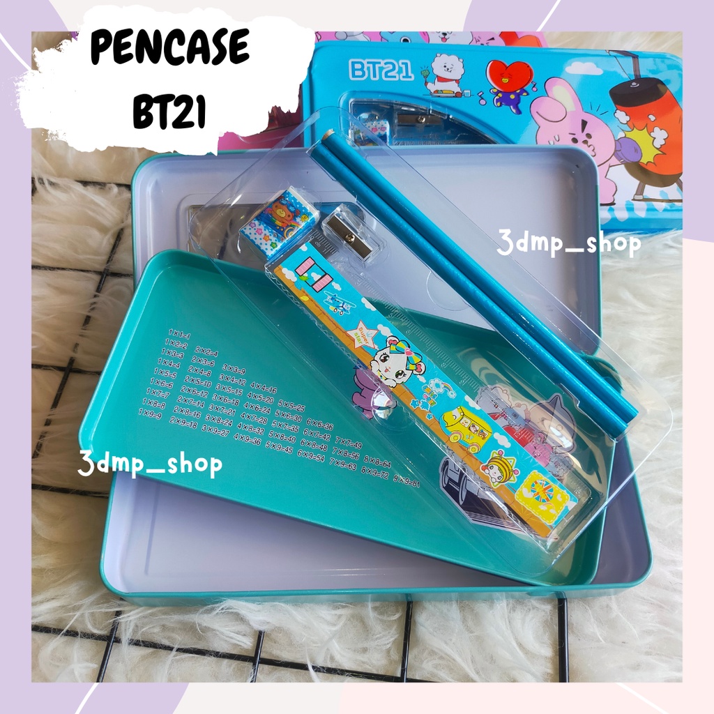 Pencase Pencil case tempat pensil bt21 bts lengkap