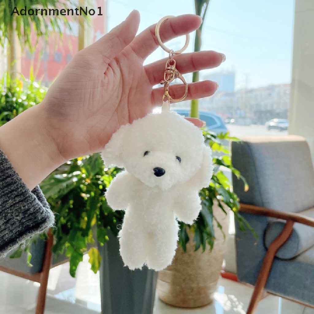 (AdornmentNo1) 1pc Gantungan Kunci Boneka Plush Beruang Kartun Lucu