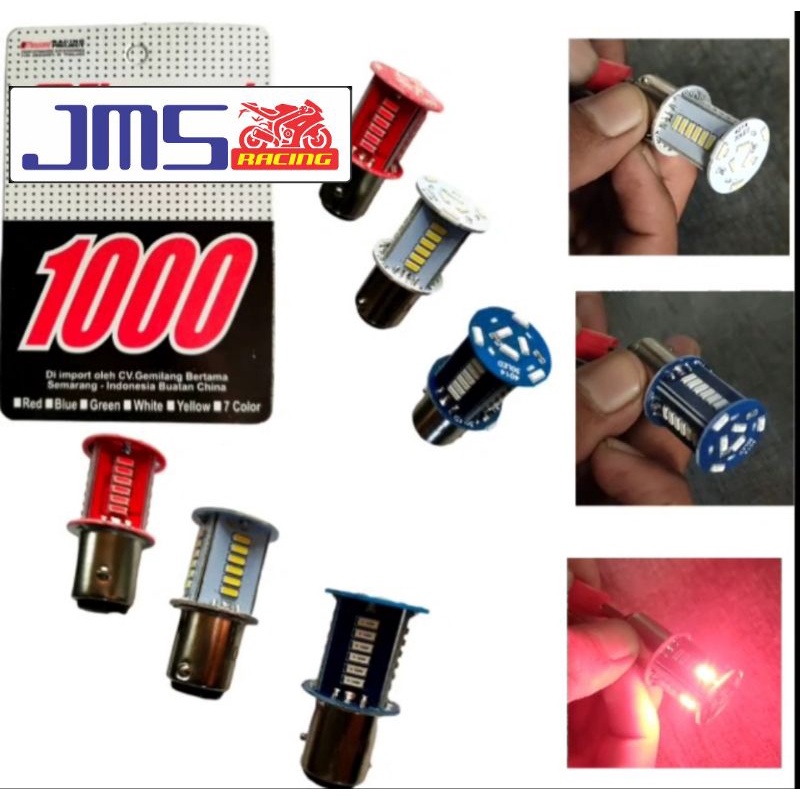 bohlam stop led running biru merah putih universal jupiter z mx king mio beat vario mx vega supra soul mioj scoopy genio xeon fu sonic